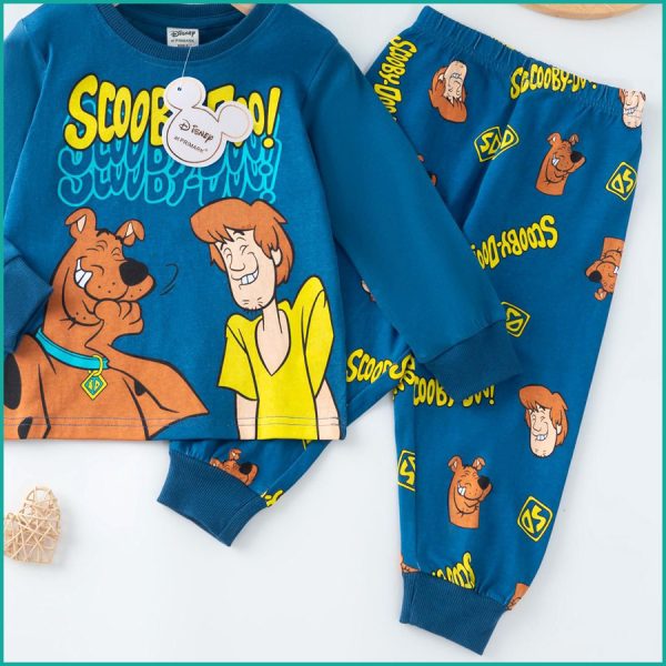 Scooby-Doo Boys Full Sleeves Pajama Set PRIMARK - Blue - Image 3
