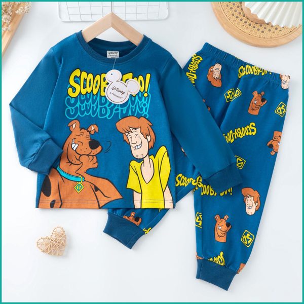 Scooby-Doo Boys Full Sleeves Pajama Set PRIMARK - Blue - Image 2