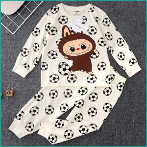 Labubu Kids Full Sleeves Pajama Set PRIMARK - White