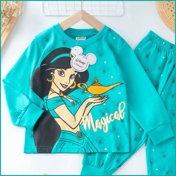 Magical Girls Full Sleeves Pajama Set PRIMARK - Blue - Image 4