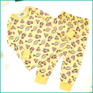 Happy Minions Boys Full Sleeves Pajama Set - Yellow