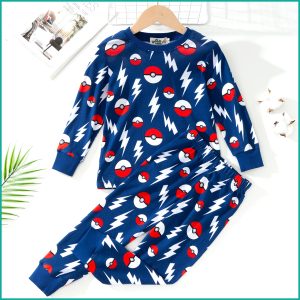 Pokémon Boys Full Sleeves Pajama Set - Navy