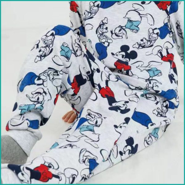 Mickey Donald Boys Full Sleeves Pajama Set - Grey - Image 4