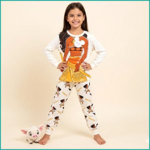 Moana Girls Full Sleeves Pajama Set PRIMARK - White