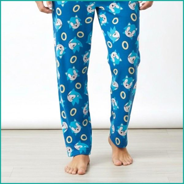 Sonic Ring Men's Cotton Pant - Sky Blue - Image 2