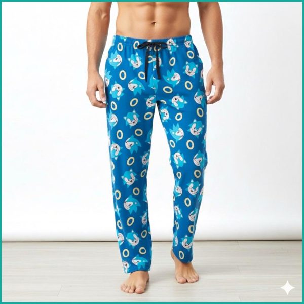 Sonic Ring Men's Cotton Pant - Sky Blue