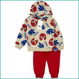 Sonic Boys Winter Training Suit - Cream Red