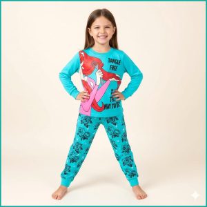Hair Tangle Girls Full Sleeves Pajama Set PRIMARK - Blue