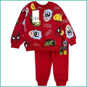 Marvel Boys Winter Training Suit - Hot Red