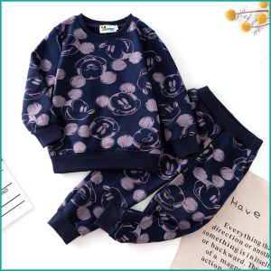 Mickey Sketch Boys Winter Training Suit - Dark Blue