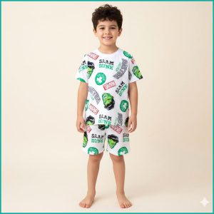 Slam Dunk Boys Shorts Set PRIMARK - White