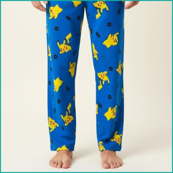 Pikachu Men's Cotton Pant - Blue - Image 2