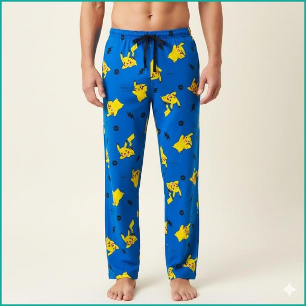 Pikachu Men's Cotton Pant - Blue