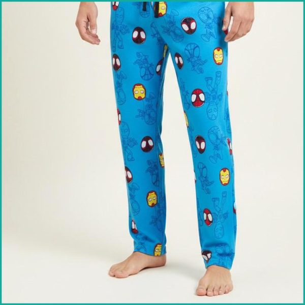 Hero Mask Men's Cotton Pant - Blue - Image 2