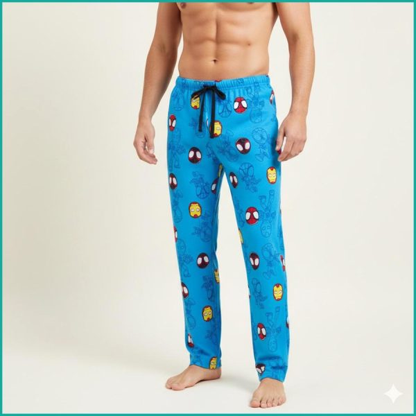 Hero Mask Men's Cotton Pant - Blue