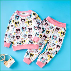 Kuromi Star Girls Winter Training Suit - White
