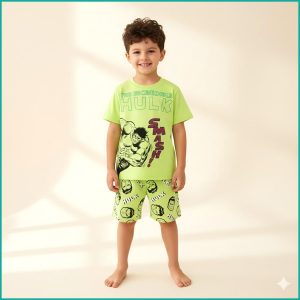 Hulk Smash Boys Shorts Set PRIMARK - Green
