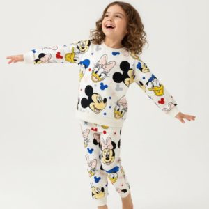 Home Mickey Girls Winter Training Suit - White