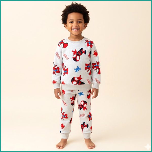 Spidey Boys Winter Training Suit - Light Grey