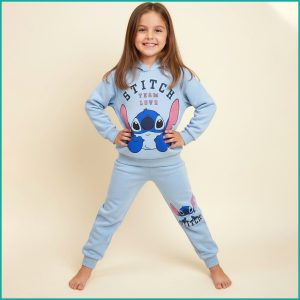 Love Stitch Girls Winter Training Suit ZARA - Sky Blue