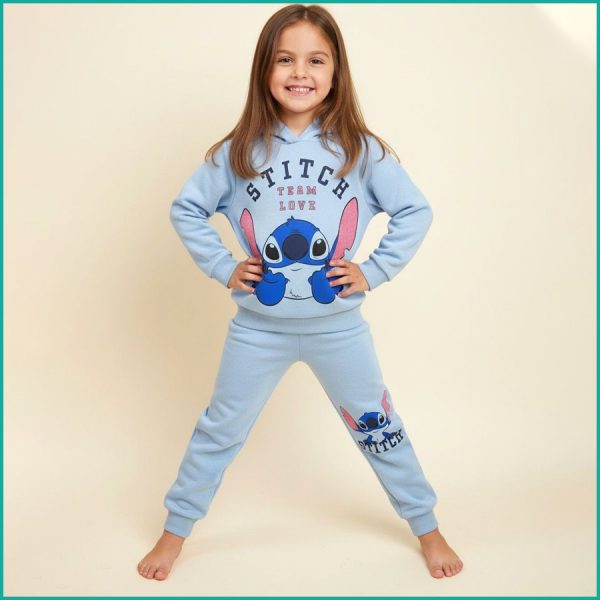 Love Stitch Girls Winter Training Suit ZARA - Sky Blue
