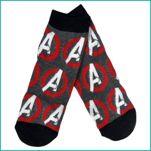 Avengers Logo Adult Socks - Black
