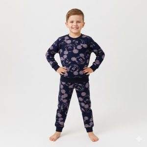 Mickey Sketch Boys Winter Training Suit - Dark Blue