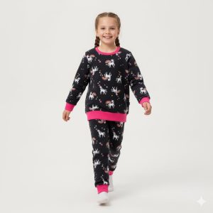 Unicorn Girls Winter Training Suit MCHAKKY- Black