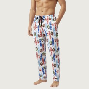 Super Mario Men Cotton Pant - White