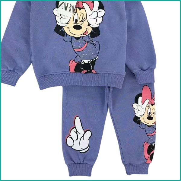 Minnie Cheese Girls Winter Training Suit ZARA - Blue - Image 4