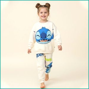 Laugh Stitch Girls Winter Training Suit - White