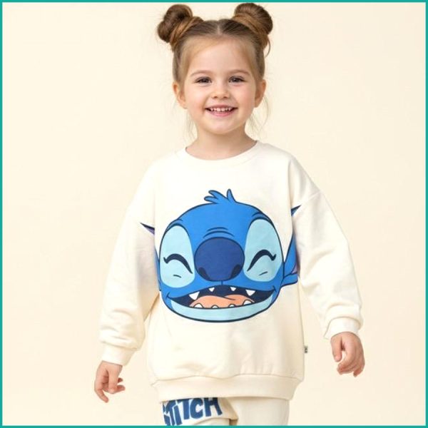 Laugh Stitch Girls Winter Training Suit - White - Image 2