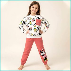 Minnie Girls Winter Training Suit ZARA - White Pink