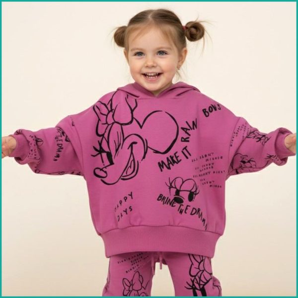 Happy Minnie Girls Winter Training Suit - Purple - Image 2