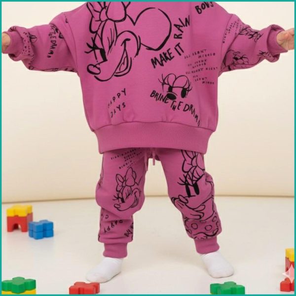 Happy Minnie Girls Winter Training Suit - Purple - Image 3