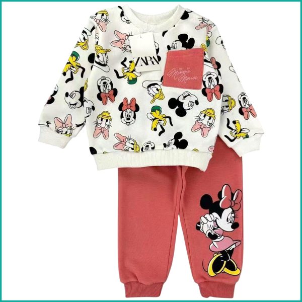 Minnie Girls Winter Training Suit ZARA - White Pink - Image 2