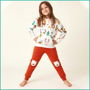 Christmas Girls Winter Training Suit ZARA - White Red
