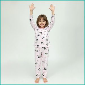 Kuromi Girls Full Sleeves Pajama Set Khafif - Purple