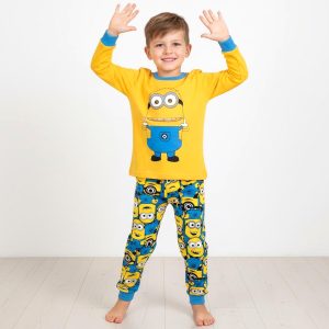 Minions Boys Winter Pajama Set - Yellowبجايم مبتن من داخل