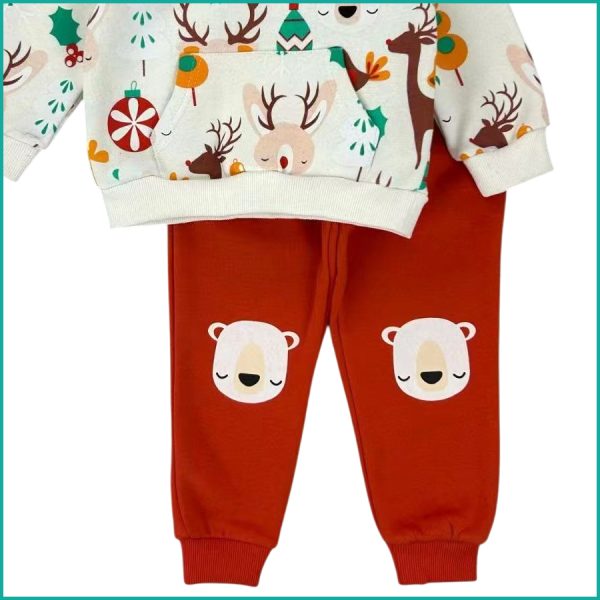 Christmas Girls Winter Training Suit ZARA - White Red - Image 4