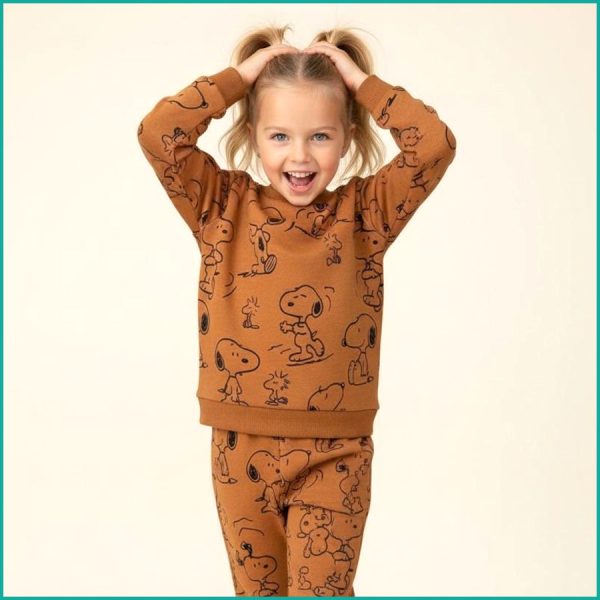 Snoopy Girls Winter Training Suit ZARA - Brown - Image 2