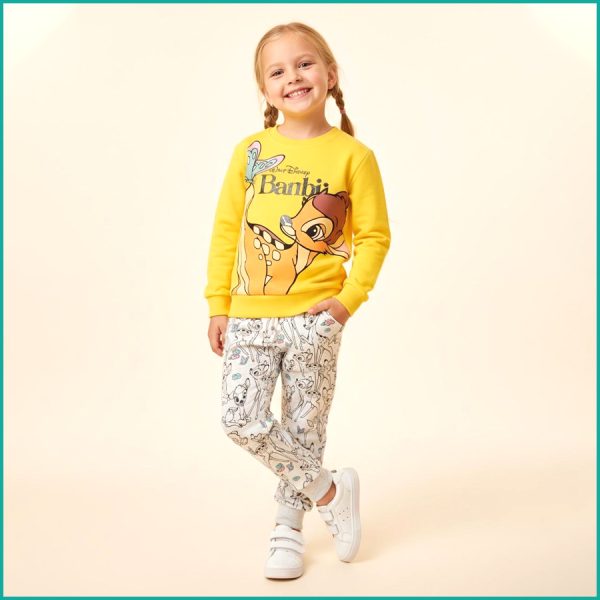 Disney Bambi Girls Winter Training Suit ZARA - Yellow White