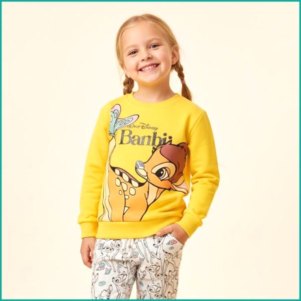 Disney Bambi Girls Winter Training Suit ZARA - Yellow White - Image 2