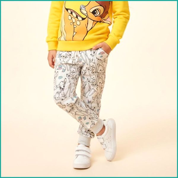 Disney Bambi Girls Winter Training Suit ZARA - Yellow White - Image 3
