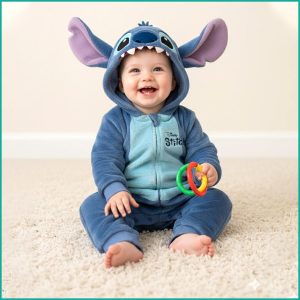 Disney Stitch Infant Winter Overall - Blue