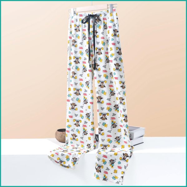 Happy Mickey Mouse Men's Cotton Pant - White - Image 2