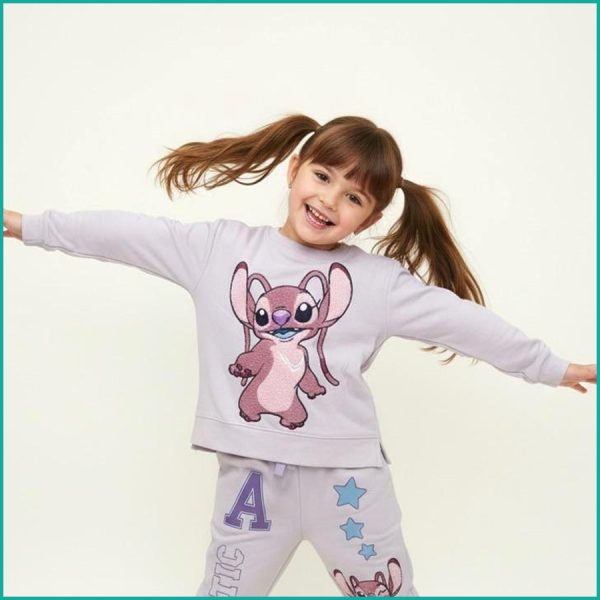 Stitch Star Girls Winter Training Suit - Purple - Image 2