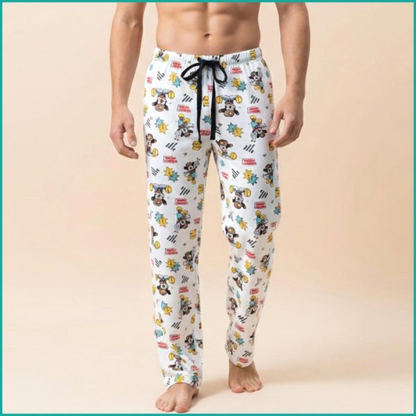 Happy Mickey Mouse Men's Cotton Pant - White