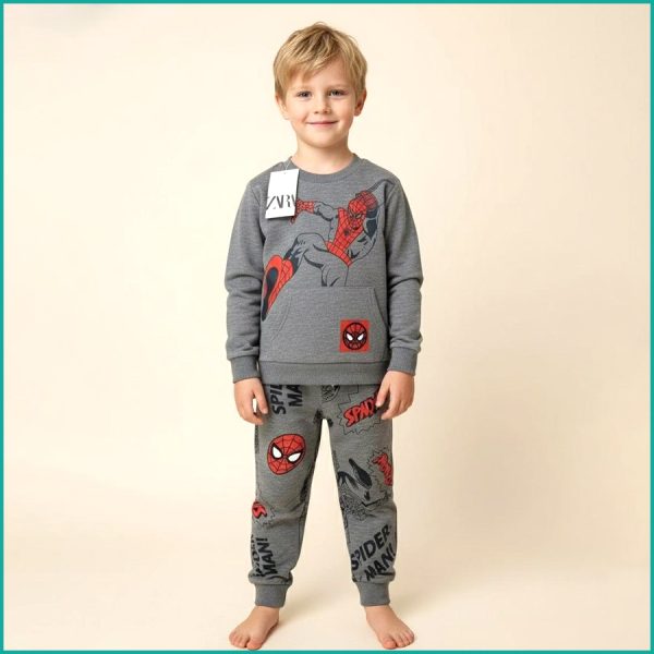 Spiderman Boys Winter Training Suit ZARA - Grey