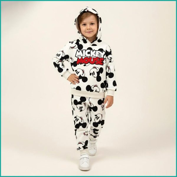 Mickey Mouse Face Boys Winter Training Suit ZARA - White